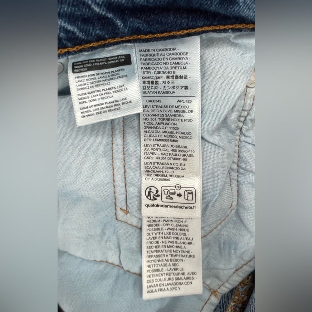 Levi’s Strauss 501 Classic Blue Denim Jeans - Picture 8 of 10